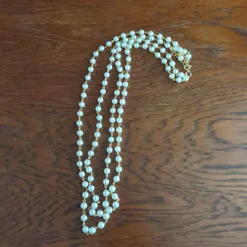 펄 골드 롱 목걸이