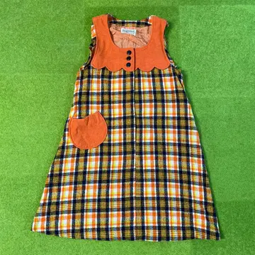 원피스 체크 무늬 쇼와 레트로