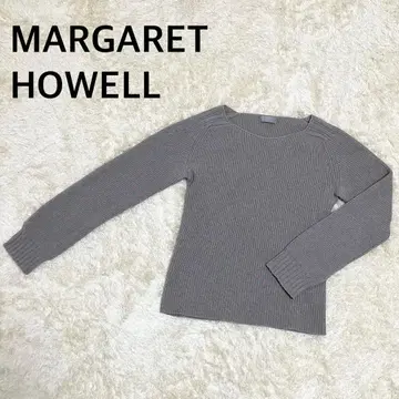 새상품급 마가렛호웰 스웨터 리브 니트 울 그레이