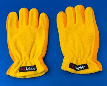 Adobe 장갑 어도비 플리스 장갑 미사용 오렌지 컬러 2톤