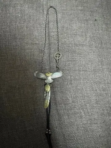 TADY&KING 타디&킹 머리 금 이글 깃 끝 금 페더 체인 후크