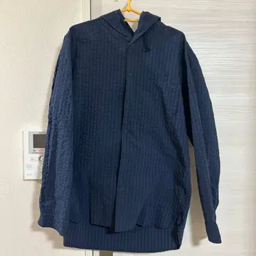 Pilgrim 후드 부착 셔츠 L 네이비