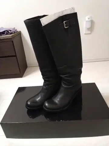 프리 랜스 롱 부츠 블랙 37