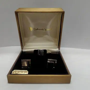 타카시마야 검은 나비 조개 타카시마야 커프스 타이 3종 세트