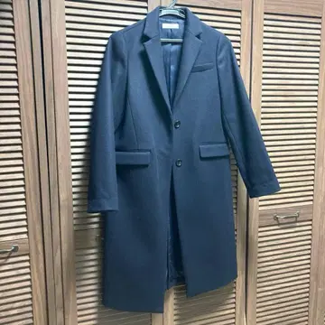 저널 스탠다드 리룸 슬림 울 체스터 코트 네이비 S