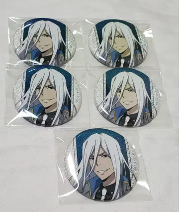 가정교사 히트맨 REBORN! 스쿠알로 글리터 캔뱃지 화이트 의상