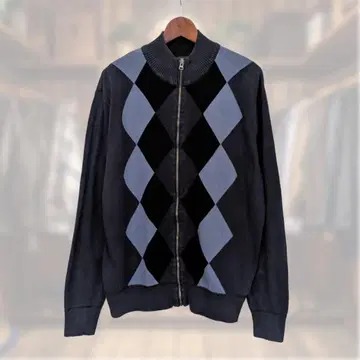 DOCKERS 코튼 니트 집업 아가일 무늬