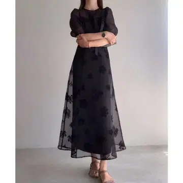 시어 플라워 머메이드 원피스