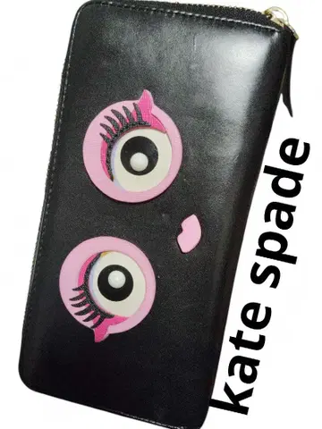 케이트 스페이드 케이트 스페이드 장지갑 페이스 디자인 아이 모티브