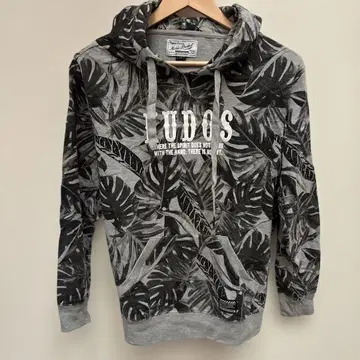 Noble Product 그레이 계열 잎 패턴 후드티 M