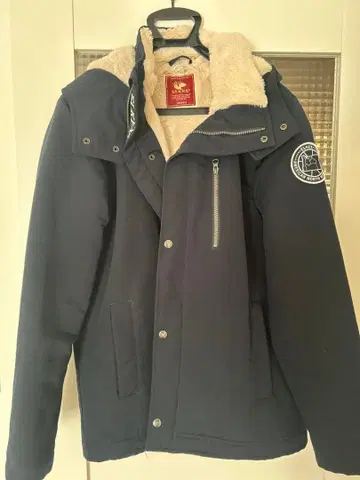 엘르케스 M 사이즈 네이비 플리스 라이닝 다운 자켓