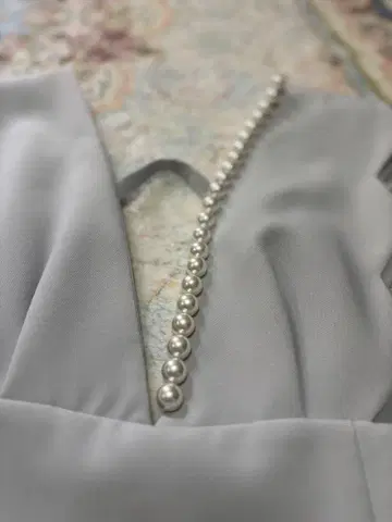 더블 크로스 스캘럽 펄 샹들리에