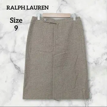 랄프 로렌 타이트 스커트 울 베이지 계열 무릎 기장 슬릿 9
