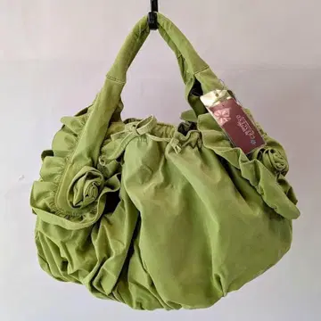 크레센도 토트백 재생 소가죽 옐로우 그린 연두색 이탈리아제(7283)