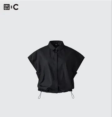 UNIQLO C 크롭 셔츠 블랙 S 사이즈