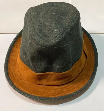 남성용 울 모자 모스그린 사이즈 L