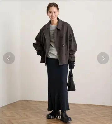 FRAMeWORK 핑 체크 발라클로 숏코트