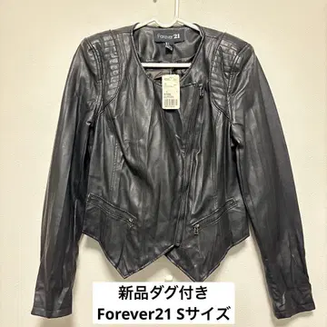 Forever 21 블랙 가죽 자켓 S 라이더스 택 포함