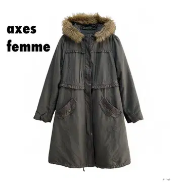 최종 가격 인하*axes femme 카키 모즈 코트 M 사이즈 걸리시