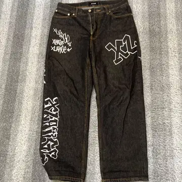 XLARGE 그래피티 프린트 데님 34