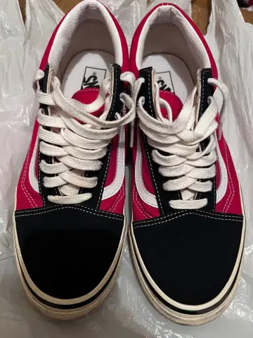 VANS 네이비 레드 로우컷 스니커즈 28.5