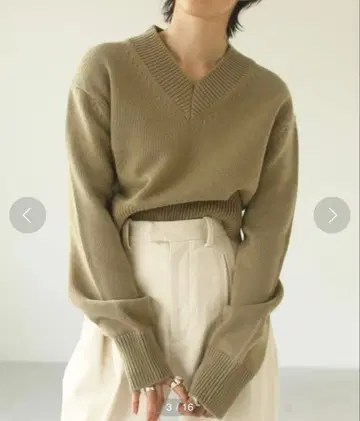 TODAYFUL 투데이풀 새상품급 V넥 슈퍼 울 니트