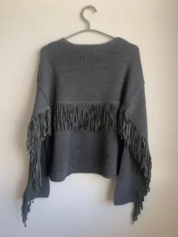 ONETEASPOON 스웨이드 프린지 니트