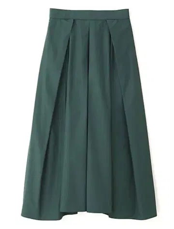 플레어 롱 스커트 그린 벌룬 슬리브