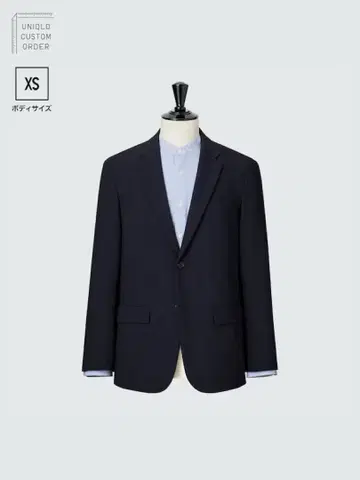 1회 착용 새상품급 유니클로 감동 자켓 울 라이크 네이비 XS