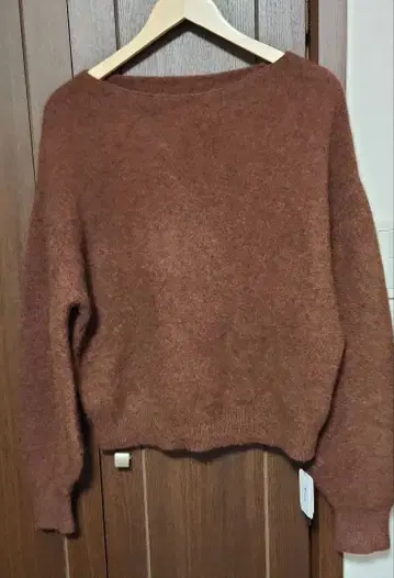 브라운 라쿤 돌먼 니트 스웨터 F 사이즈