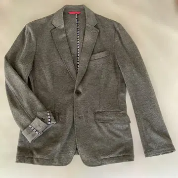 그레이 테일러드 자켓 맨투맨 소재