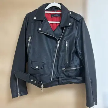 ZARA BASIC 블랙 라이더 자켓 xl 사이즈