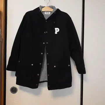 PINK HOUSE 후드 부착 블랙 자켓