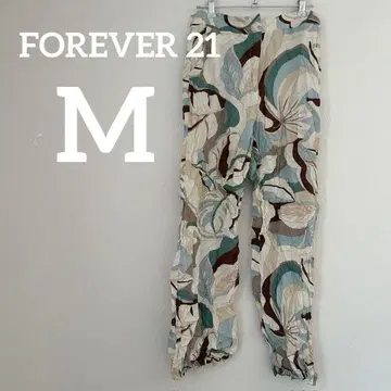 FOREVER 21 [ M ] 꽃무늬 팬츠 여성용 베이지 계열