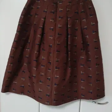 폴 스튜어트 브라운 플레어 스커트 사이즈 10