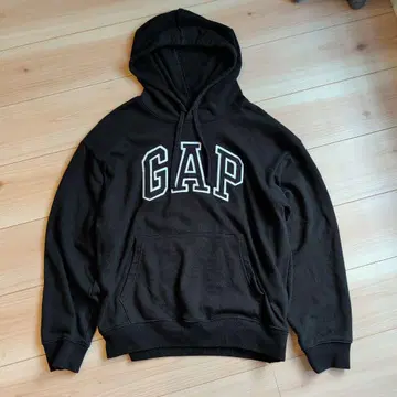 GAP 후드티 블랙 검정 후드 y2k 헤이세이 남성용 빅 로고 M