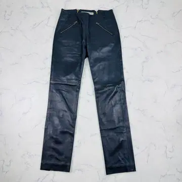 새상품급 레어 ] 캐서린 햄넷 런던 가죽 팬츠 양가죽 시프스킨 블랙