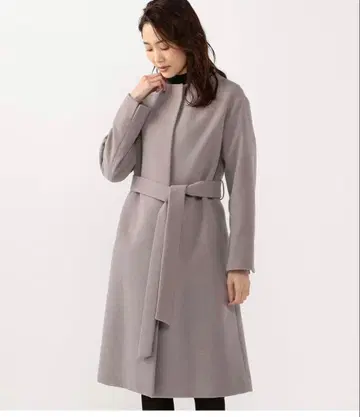 SALE 알파 큐빅 스탠드 넥 코트