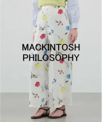 [ 새상품급 ] 매킨토시 필로소피 보타니컬 프린트 와이드 팬츠