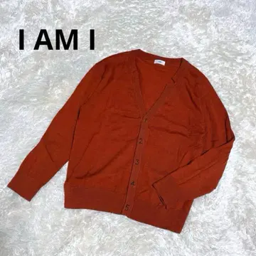 레어 아이엠아이 숫자 가디건 오렌지 테라코타 긴팔 F