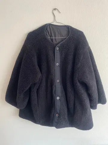 CLANE 리버서블 보아 자켓 블랙