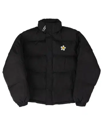 graver 블랙 다운 자켓 꽃 자수