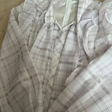 evelyn 오리지널 체크 프릴 BS 핑크