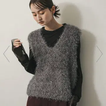 몰드 페더 니트 베스트 그레이