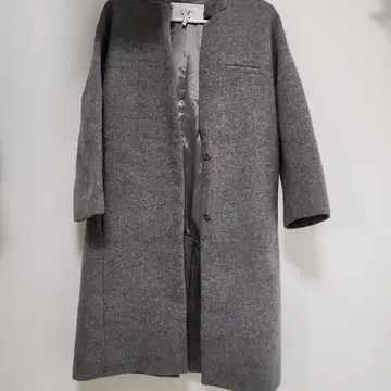 LE CIEL BLEU 그레이 롱 코트 38 클리닝 완료