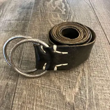 차심 빈티지 vintage 벨트 더블 링 벨트 가죽 벨트