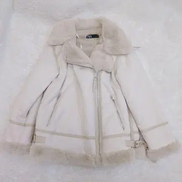 ZARA 미사용급 페이크 무스탕 더블 페이스 라이더 자켓 울트라 웜