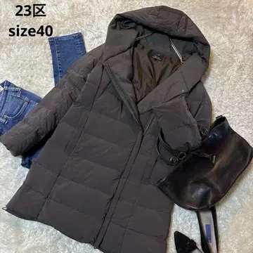새상품급*23구 후드 다운 코트 40 사이즈 (L) 그레이