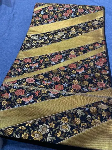 순수 실크 실크 새상품급 후쿠로 오비 자수