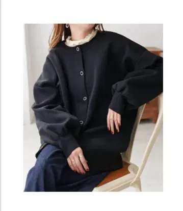 DISCOAT 블랙 가디건 F